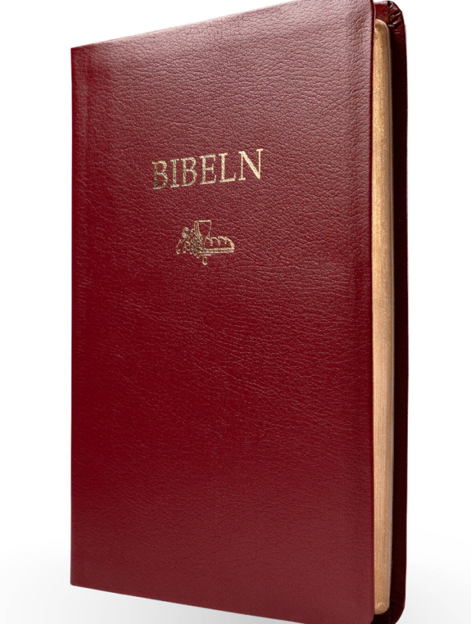 Folkbibeln 2015 - Slimline, Cabraskinn, röd