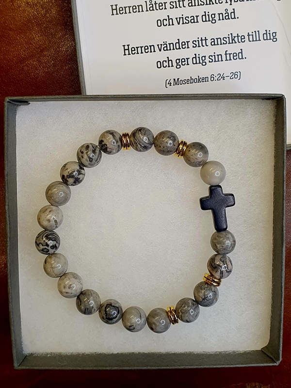 Armband kula – grå (med ask)